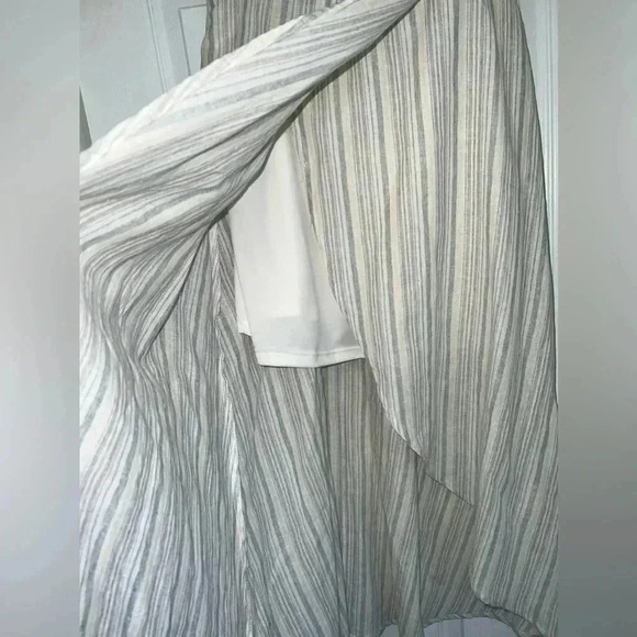 Bisouxx striped high - Low sleeveless wrap dress Sz Large - Picture 8 of 16